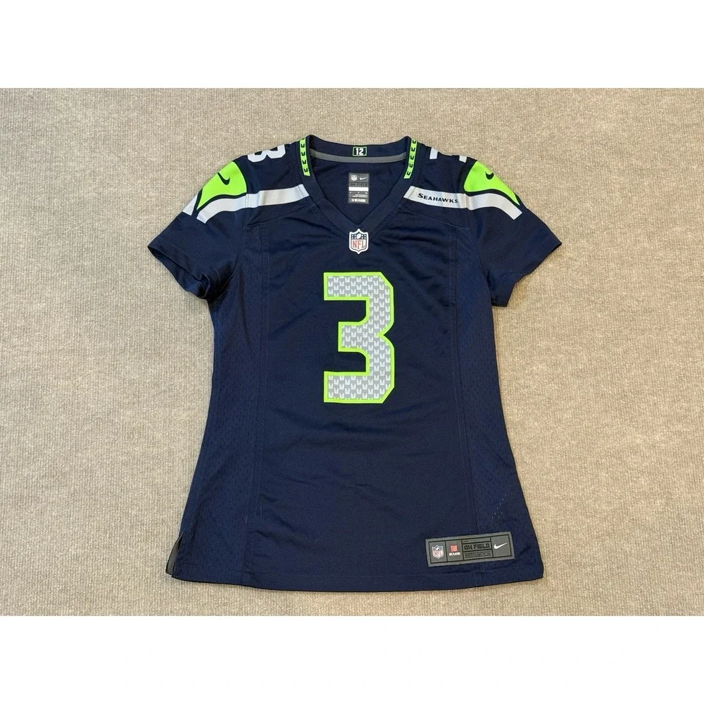 Nike Seattle Seahawks Jersey Russell Wilson #3 Women's Size Small NFL